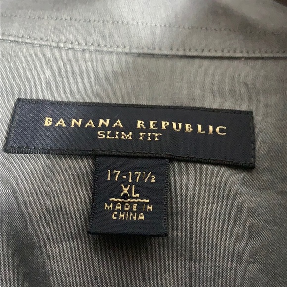 Banana Republic Slim Fit Gray Men’s Shirt-XL - Picture 5 of 9